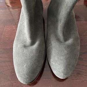 Joie ruched gray suede booties worn only once 7.5